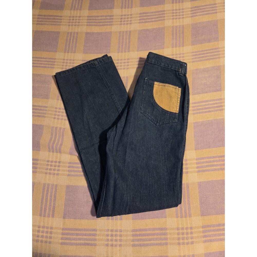 Vintage 70s Patchwork Denim Jeans Pants Flare Jeanie Laura Accessories 7 / 8